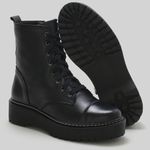 Coturno Feminino Street Cano Curto Preto