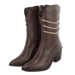 Bota Western Elisa Chocolate Couro Legitimo