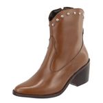 Bota Western Vitoria Conhaque Couro Legitimo
