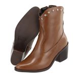 Bota Western Vitoria Conhaque Couro Legitimo