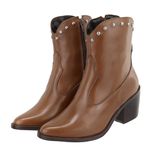 Bota Western Vitoria Conhaque Couro Legitimo