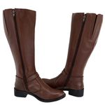 Bota Montaria Adriely Chocolate Couro Legitimo