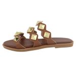 Flat Rasteira Mavi Caramelo