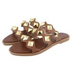 Flat Rasteira Mavi Caramelo