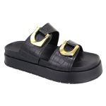 Flatform Rubi Croco Preto