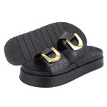 Flatform Rubi Croco Preto