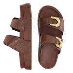 Flatform Rubi Croco Marrom