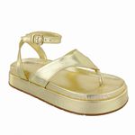 Sandália Flatform Bianca Ouro Light
