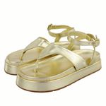 Sandália Flatform Bianca Ouro Light
