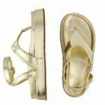 Sandália Flatform Bianca Ouro Light