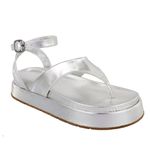 Sandália Flatform Bianca Prata
