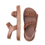 Sandália Flatform Poli Caramelo