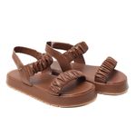 Sandália Flatform Poli Caramelo