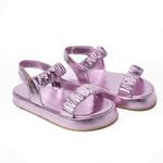 Sandália Flatform Poli Metalizado Lilás