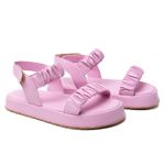 Sandália Flatform Poli Rosa