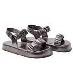 Sandália Flatform Poli Prata Velho