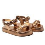 Sandália Flatform Poli Cobre
