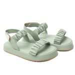 Sandália Flatform Poli Verde Menta