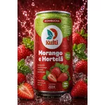 Kombucha Morango e Hortelã (12 Latas) 269mL -Kulti