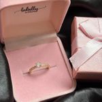 ANEL SOLITÁRIO LUXO - BANHADO A OURO18k