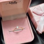 ANEL SOLITÁRIO IMPERATRIZ - BANHADO A OURO18k 