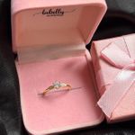 ANEL SOLITÁRIO LIBÉLULA - BANHADO A OURO18k