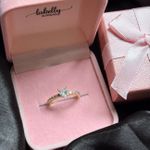 ANEL SOLITÁRIO LOVE - BANHADO A OURO18k