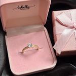 ANEL SOLITÁRIO LUMINE - BANHADO A OURO18k