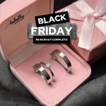 PAR DE ALIANÇAS AÇO INOXIDÁVEL 3MM RETA POLIDA - COM ANEL SOLITÁRIO DE BRINDE 