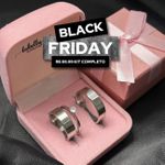 PAR DE ALIANÇAS AÇO INOXIDÁVEL 5’MM POLIDA - COM ANEL SOLITÁRIO DE BRINDE 