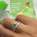 ALIANÇAS TIANA 2MM - COM ANEL SOLITÁRIO LIBÉLULA