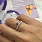 ALIANÇAS RAPUNZEL 3MM - COM ANEL SOLITÁRIO IMPERATRIZ