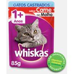 CARNE GATO WHISKAS PF CAST CARNE 85G 