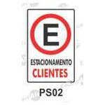 PLACA SINAL 20X30CM 002 ESTAC CLIENTES
