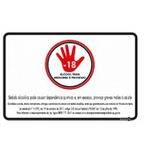 PLACA SINAL 20X30CM 654 PROIB VDA BEB MENOR