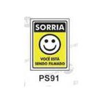 PLACA SINAL 15X20CM 091 SORRIA FILMADO