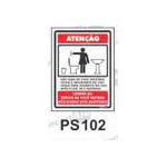 PLACA SINAL 15X20CM 102 NAO SUBA VASO