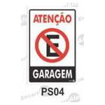 PLACA SINAL 20X30CM 004 ATENCAO GARAGEM