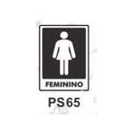 PLACA SINAL 15X20CM 065 FEMININO