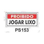 PLACA SINAL 13X30CM 153 PROIB JOGAR LIXO
