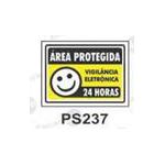 PLACA SINAL 15X20CM 237 AREA PROT 24HRS