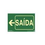 PLACA SINAL 15X25CM 330 SAIDA ESQUERDA