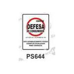 PLACA SINAL 15X20CM 644 DEF CONSUMIDOR