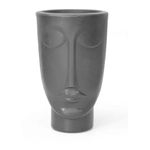 VASO PLASTICO FACE HOMEM PRETO 24CM ALT