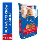 RACAO GATO CAT CHOW ADULTO CARNE 10 KG