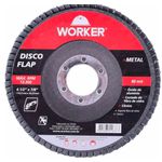 DISCO LIXA FLAP FERRO 115X22 G 80 WORKER
