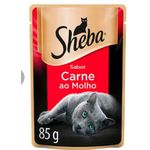 CARNE GATO SHEBA 85G CARNE AO MOLHO AD