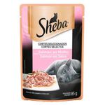 CARNE GATO SHEBA 85G SALMAO AO MOLHO AD