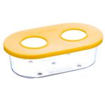 COMEDOURO PASSARO PLAST 2 FUROS C/GANCHO CHRISTINO