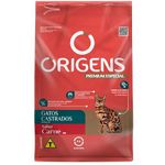 RACAO GATO ORIGENS 3KG AD CARNE CASTRADO